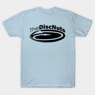 The DiscNuts Logo in Black T-Shirt